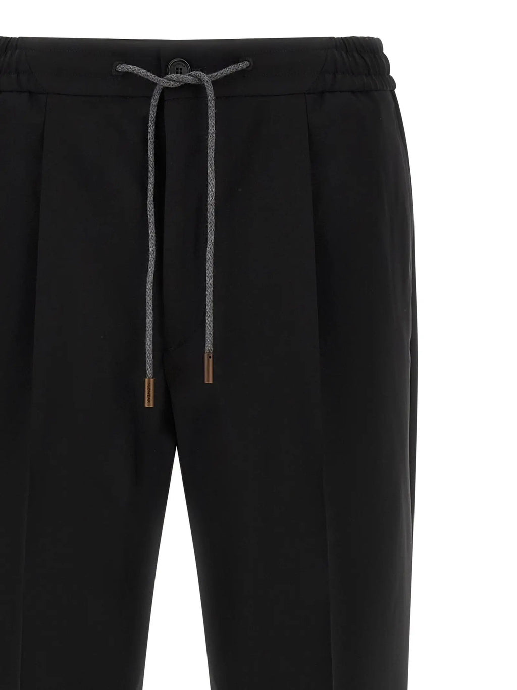 Incotex Black Virgin Wool Casual Pants