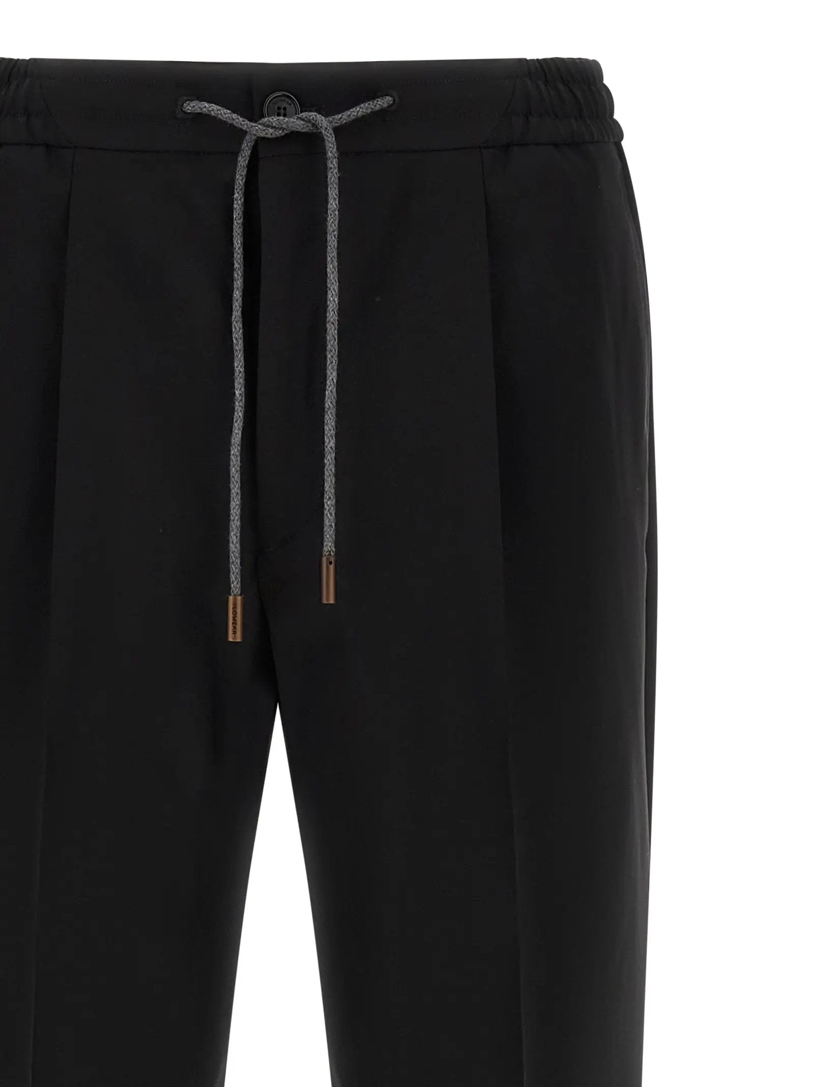 Incotex Black Virgin Wool Casual Pants
