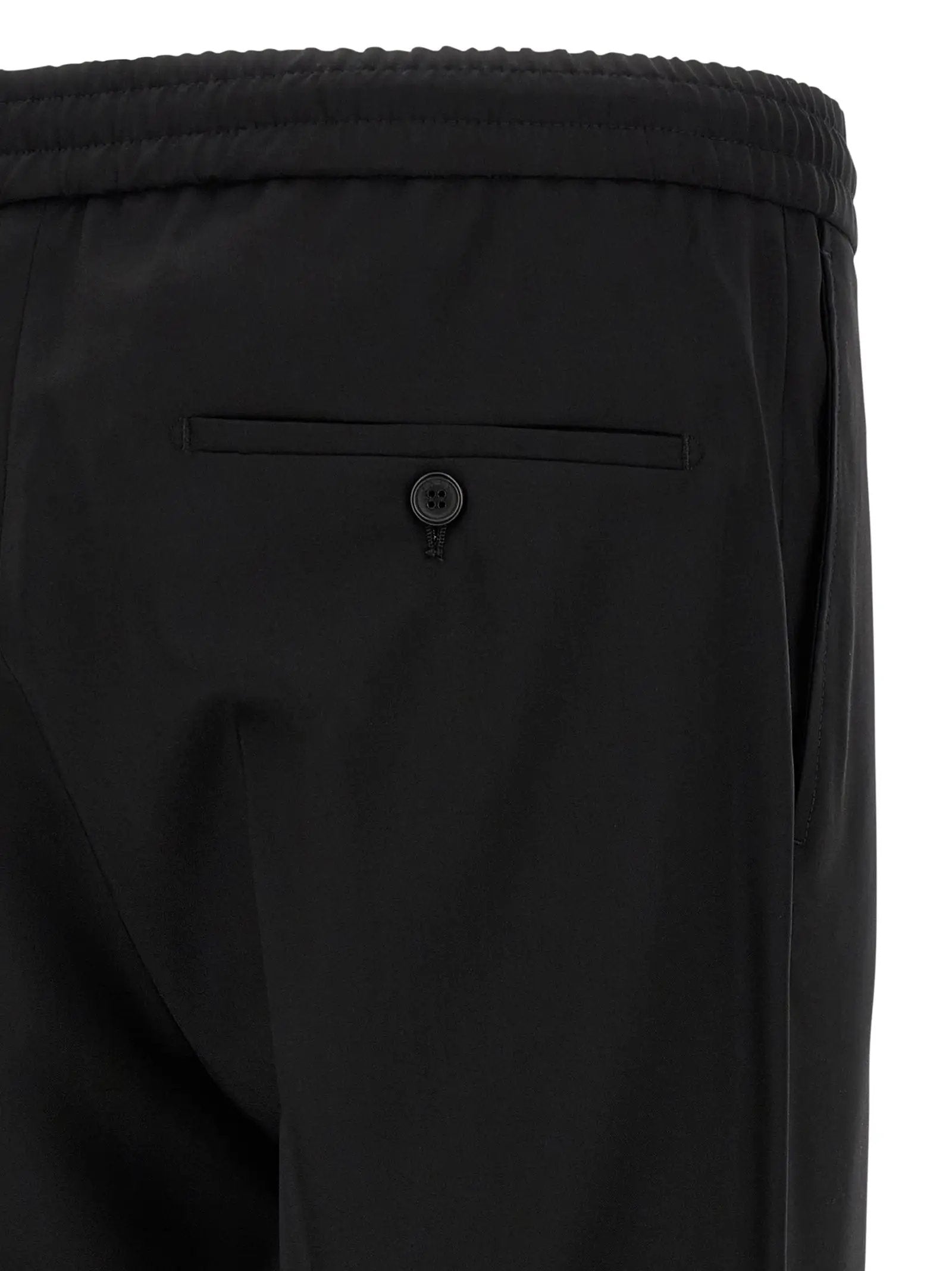 Incotex Black Virgin Wool Casual Pants