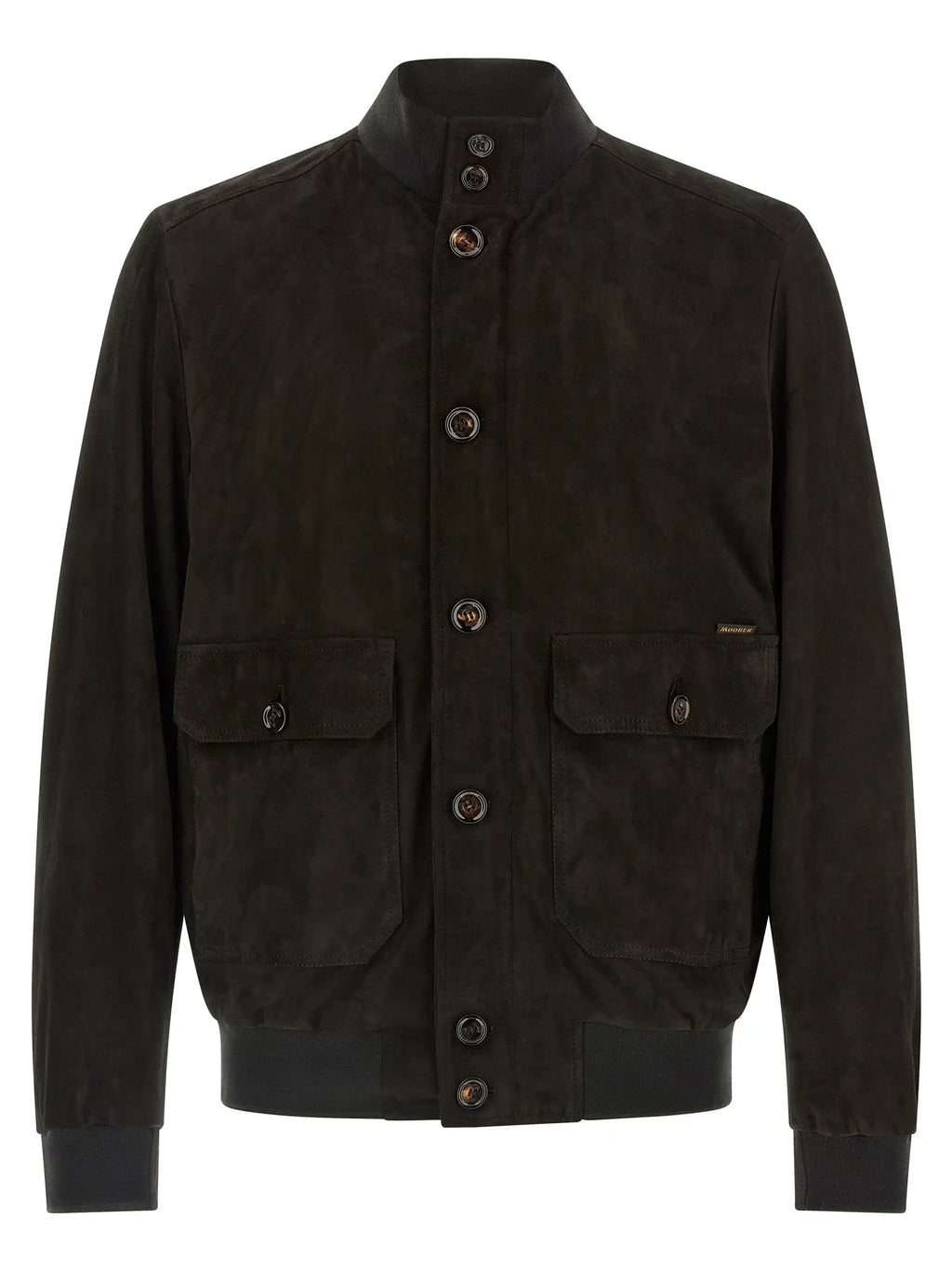 MooRER Brown Lamb Leather Leather Jacket