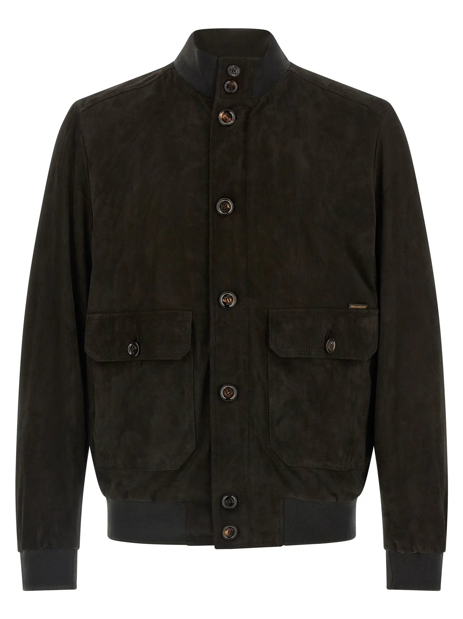 MooRER Brown Lamb Leather Leather Jacket