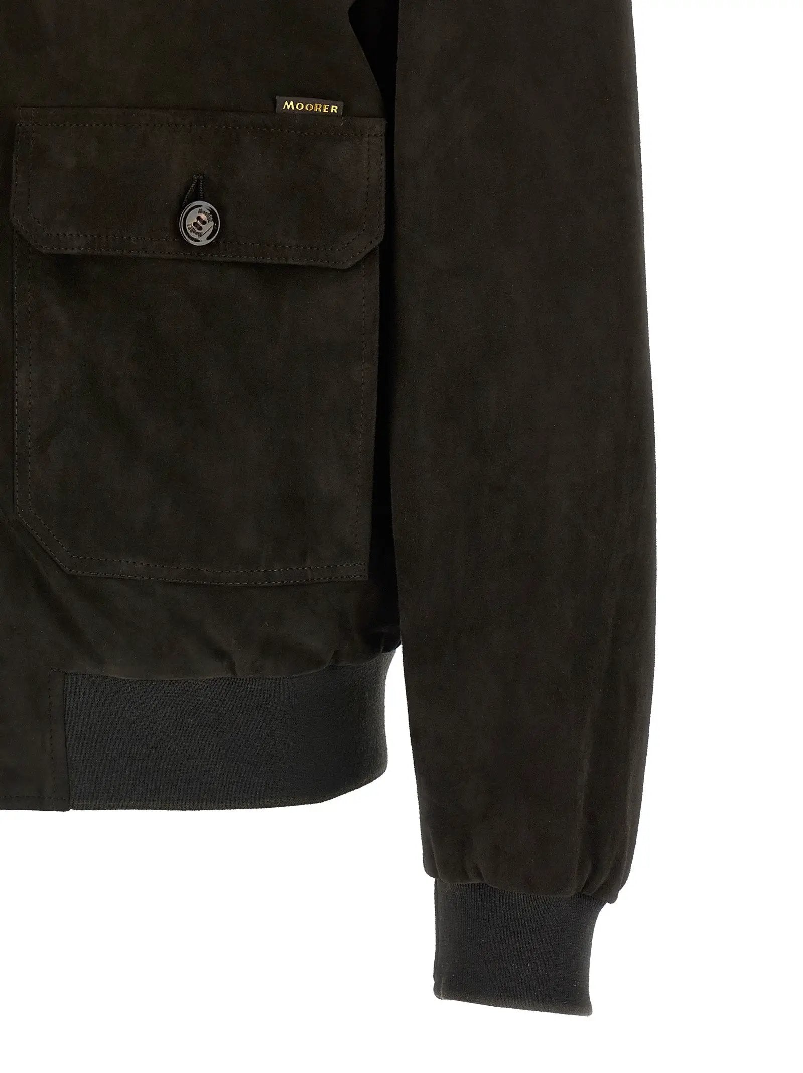 MooRER Brown Lamb Leather Leather Jacket