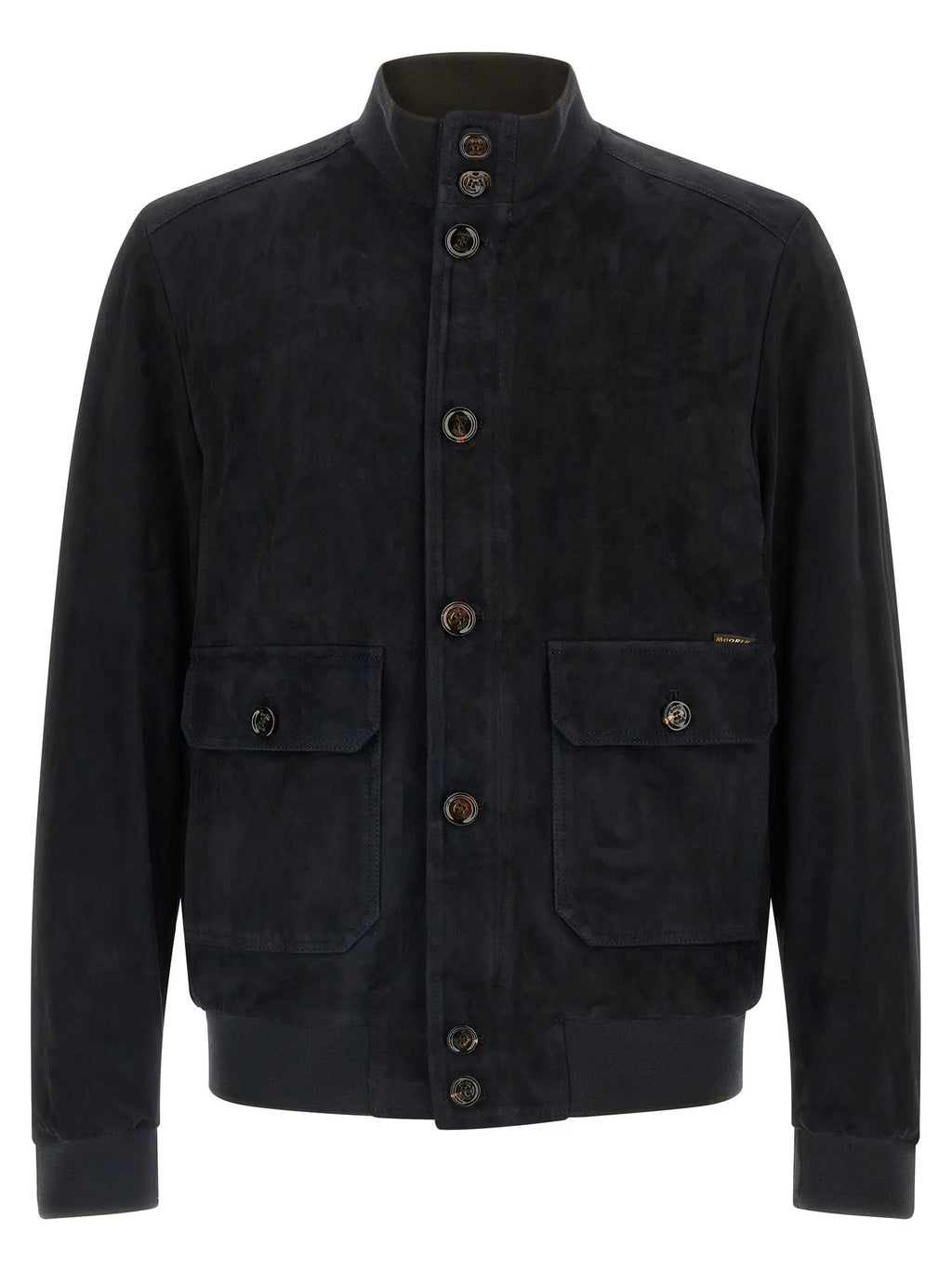 MooRER Blue Lamb Leather Leather Jacket