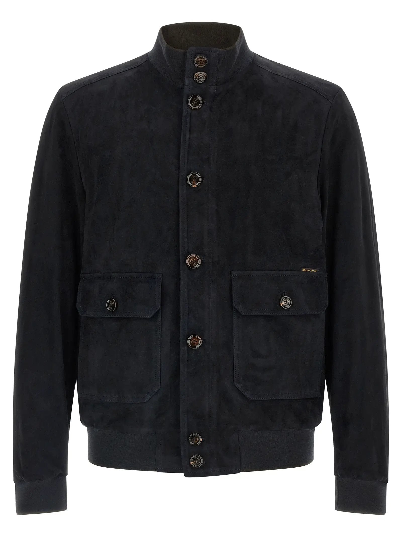 MooRER Blue Lamb Leather Leather Jacket