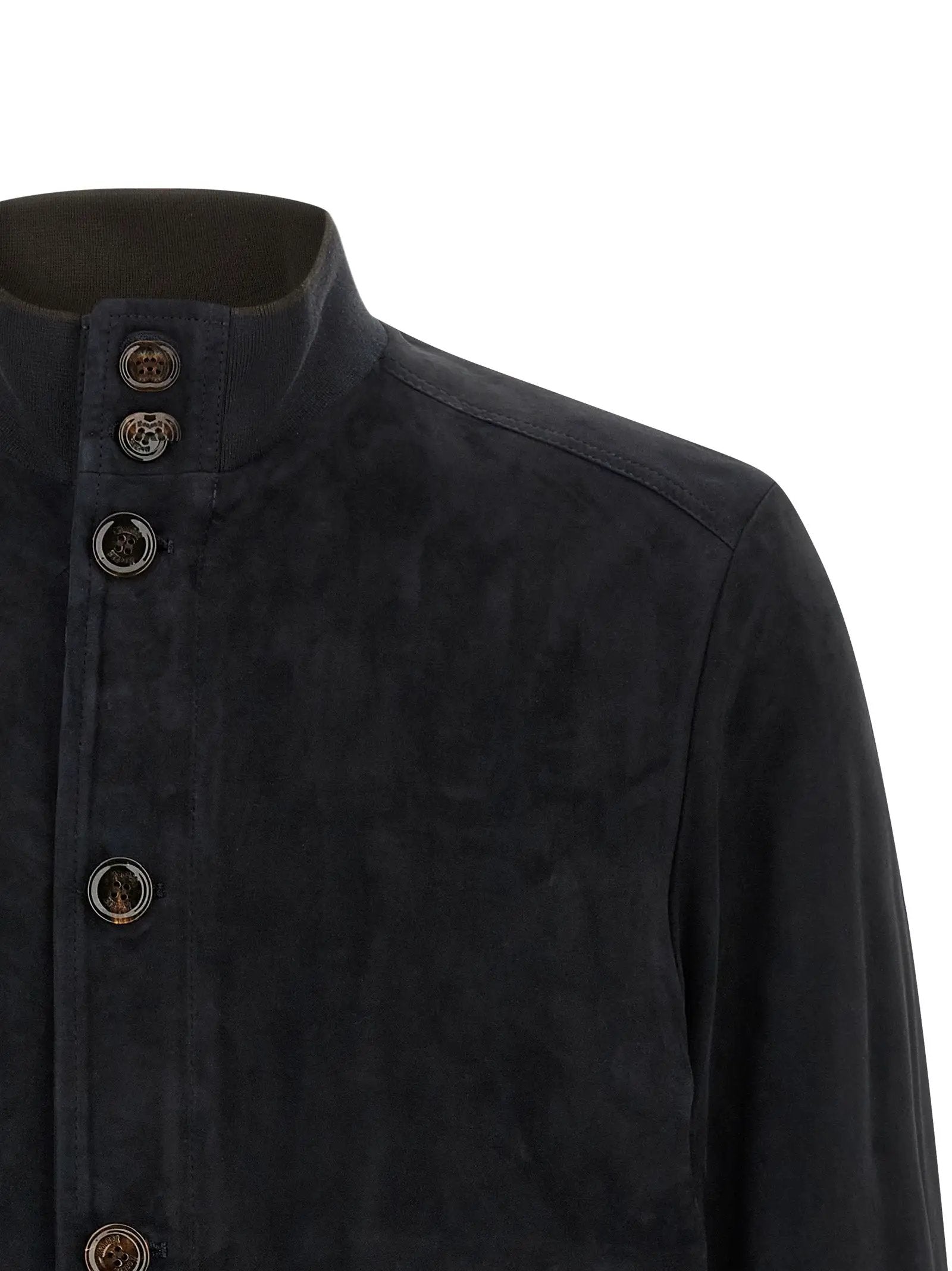 MooRER Blue Lamb Leather Leather Jacket