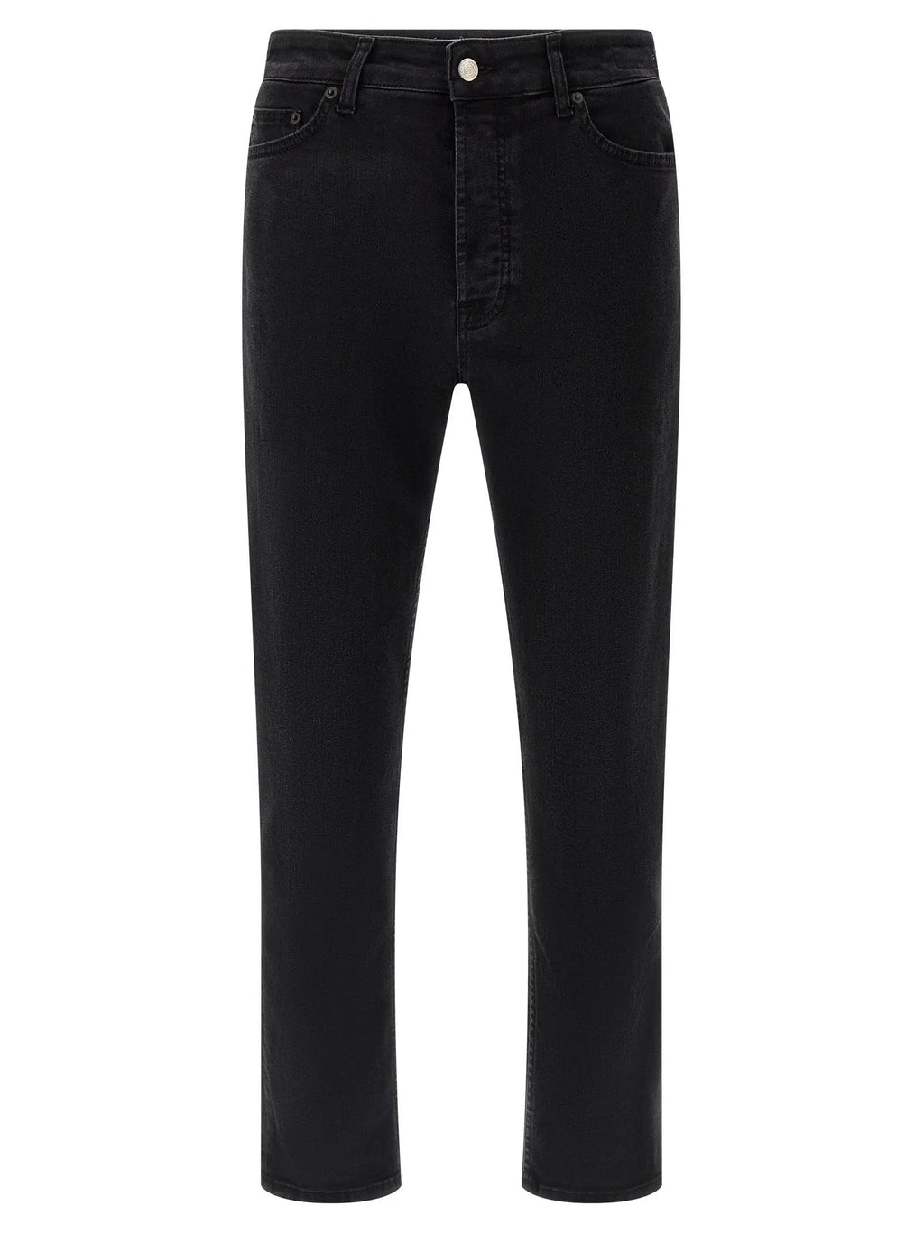 Department 5 Black Cotton Cropped Jeans