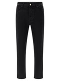 Department 5 Black Cotton Cropped Jeans