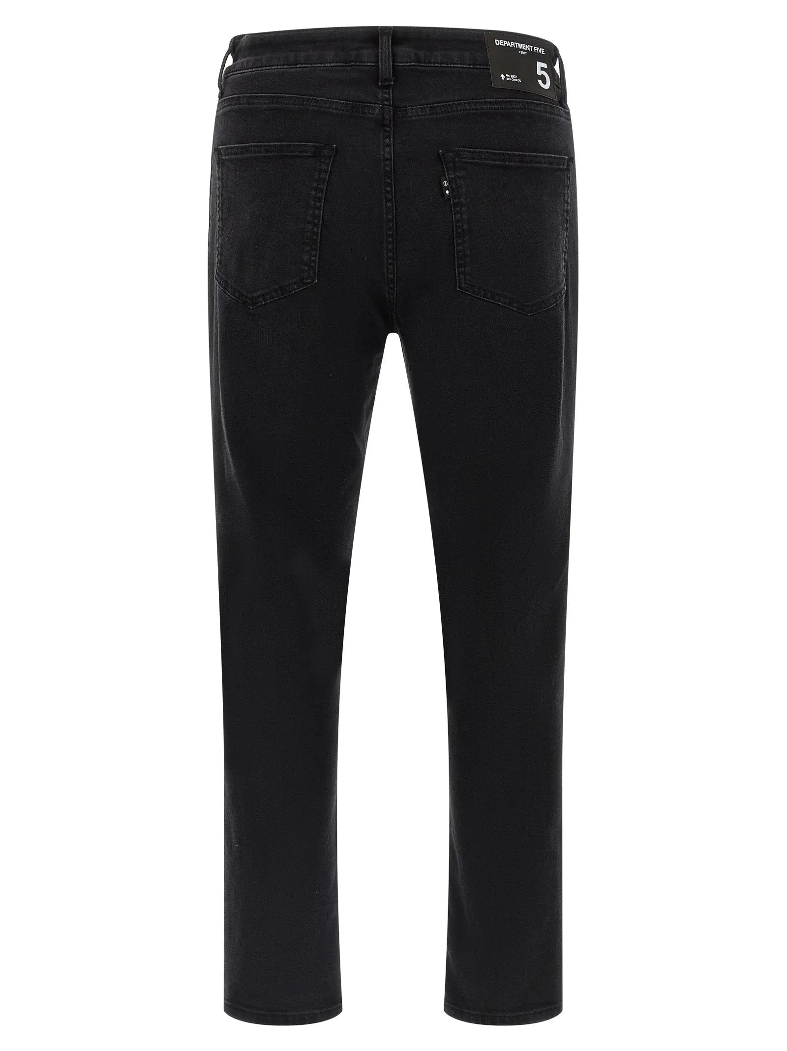 Department 5 Black Cotton Cropped Jeans