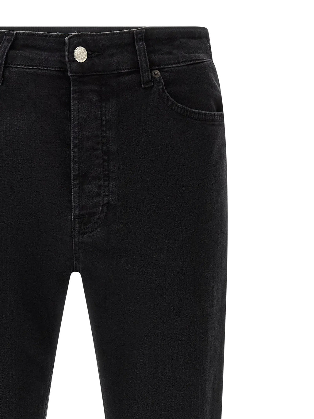 Department 5 Black Cotton Cropped Jeans