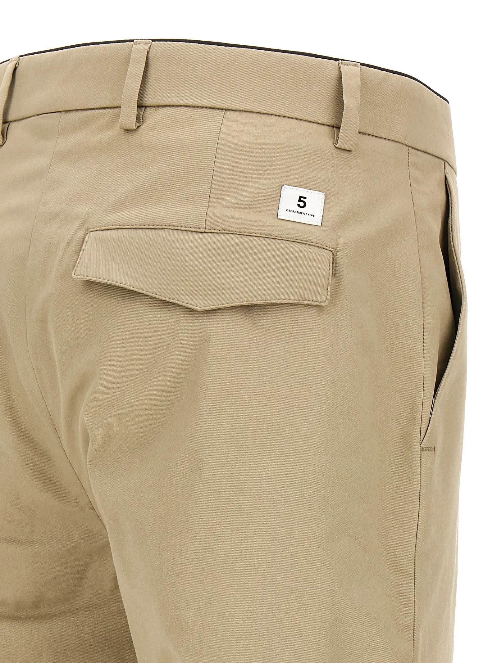 Department 5 Beige Cotton Cropped Pants