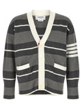 Thom Browne Gray Cotton Cardigan