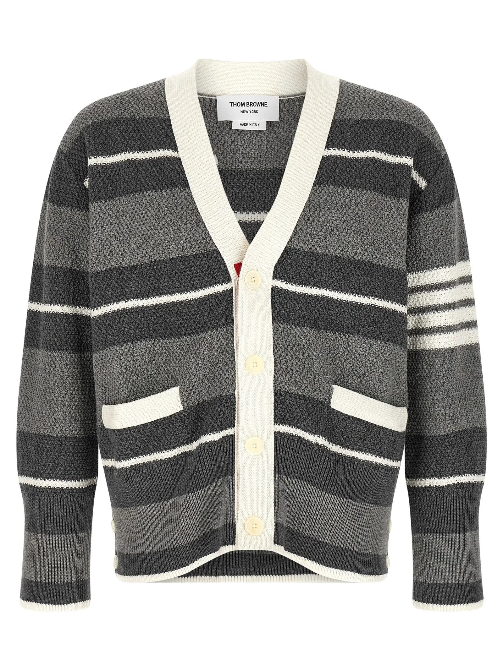 Thom Browne Gray Cotton Cardigan