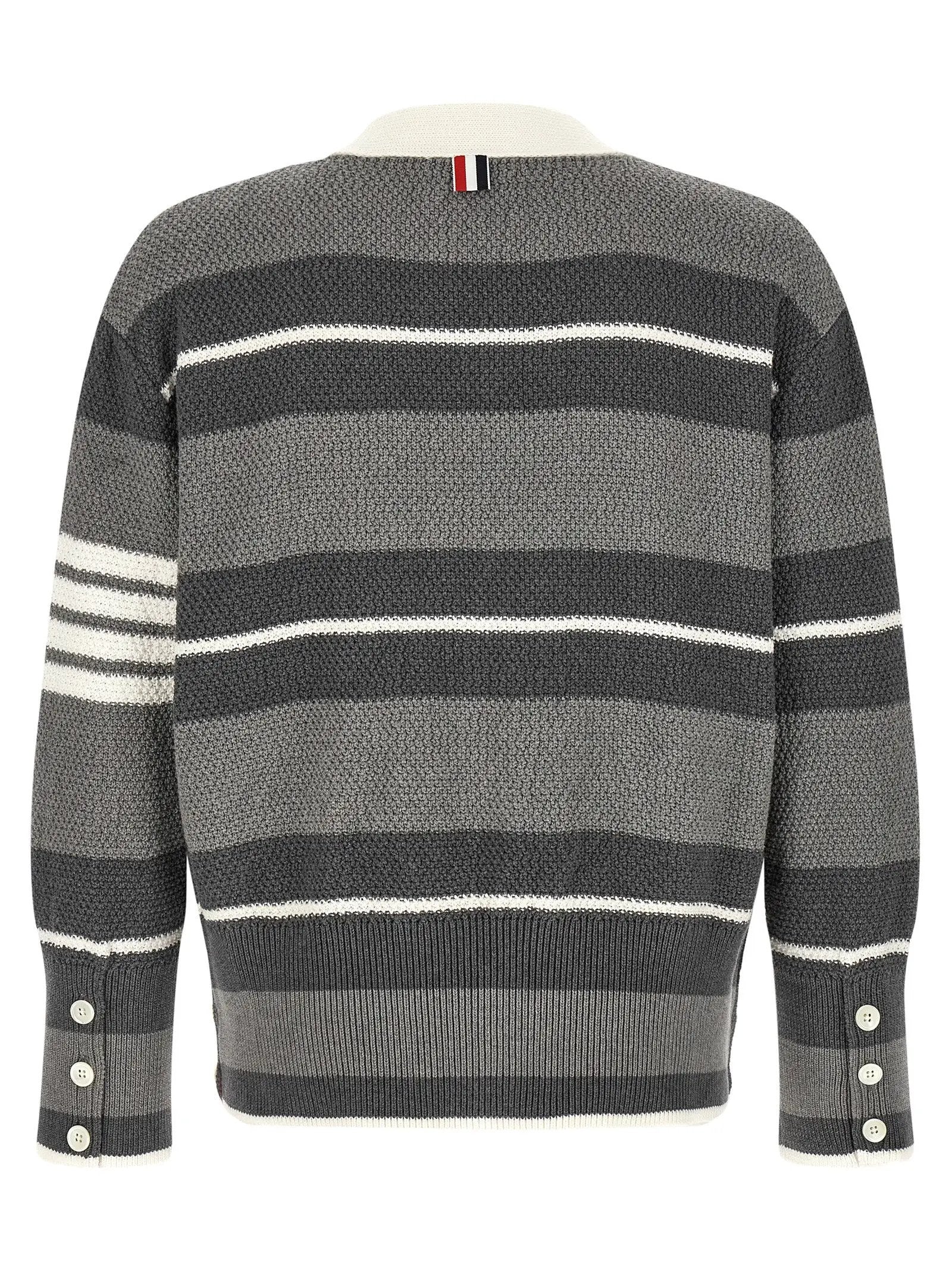 Thom Browne Gray Cotton Cardigan
