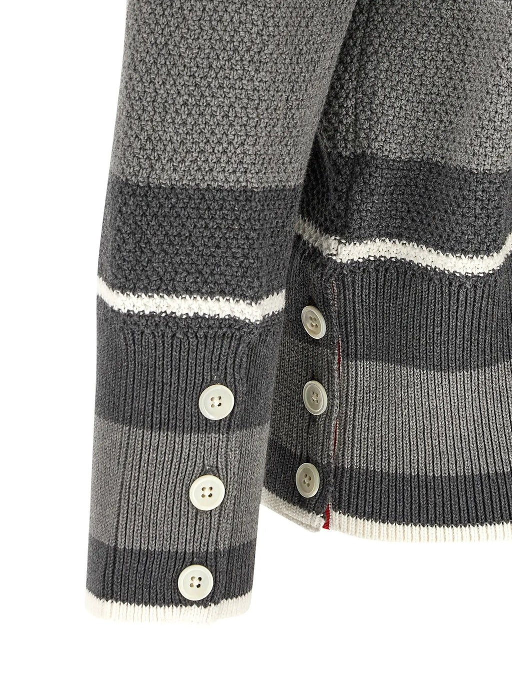 Thom Browne Gray Cotton Cardigan