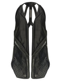 Rick Owens Black Bull Skin Sleeveless Jacket