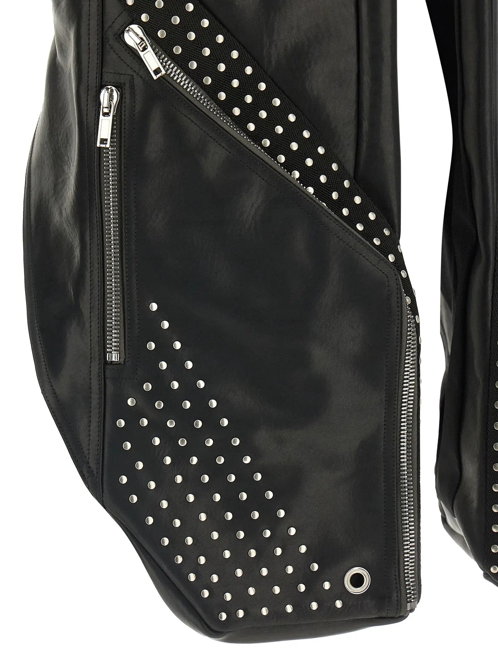 Rick Owens Black Bull Skin Sleeveless Jacket