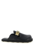 Moschino Black Calfskin Clogs