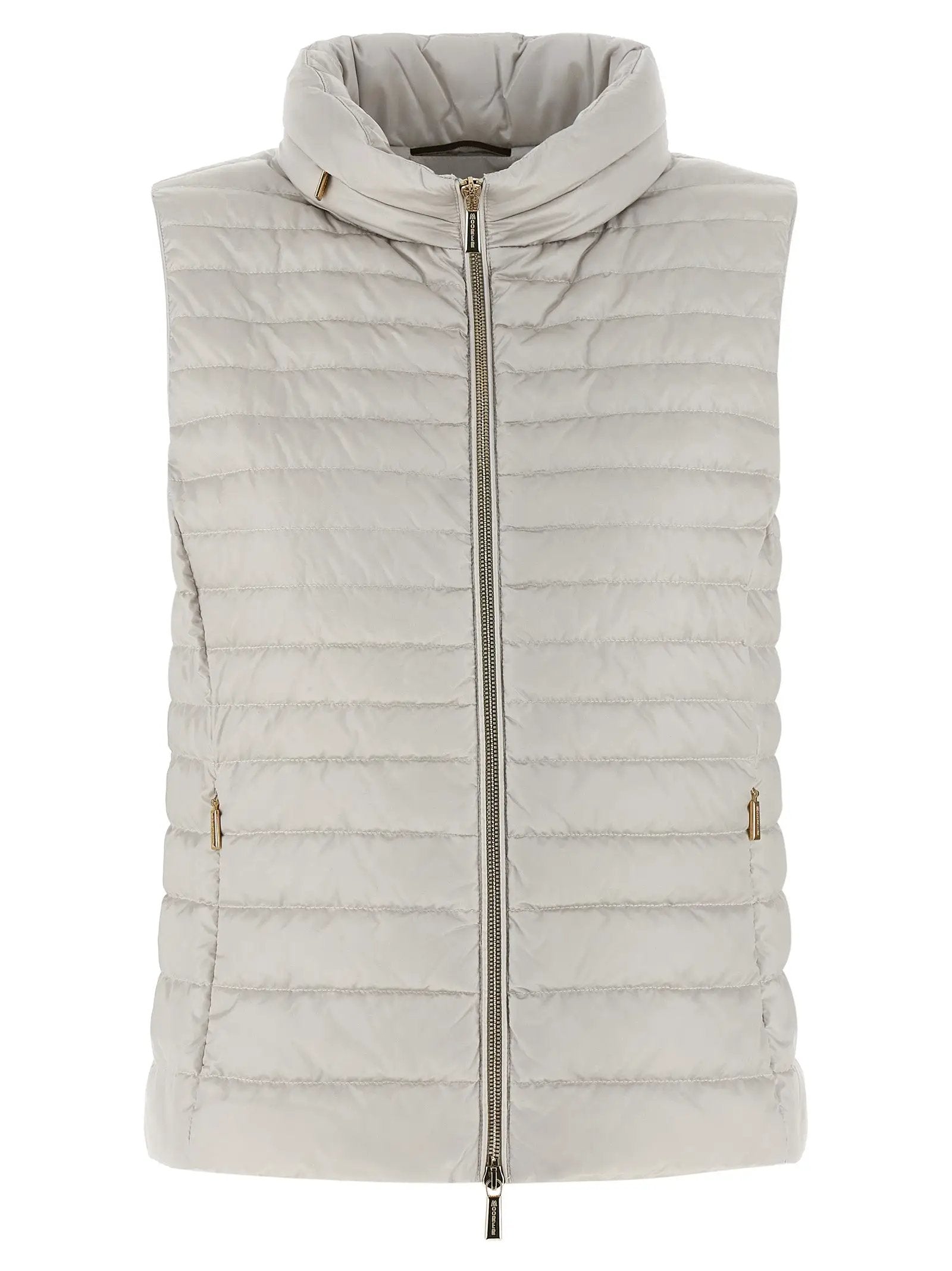 MooRER Beige Polyester Sleeveless Jacket