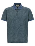 Etro Blue Cotton Polo Shirt