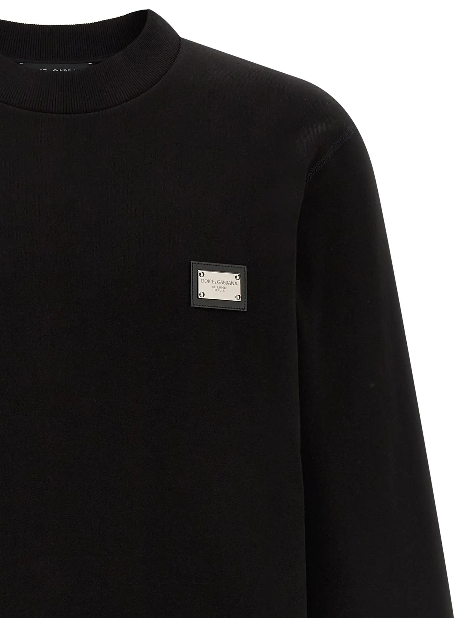 Dolce & Gabbana Black Cotton Sweatshirt