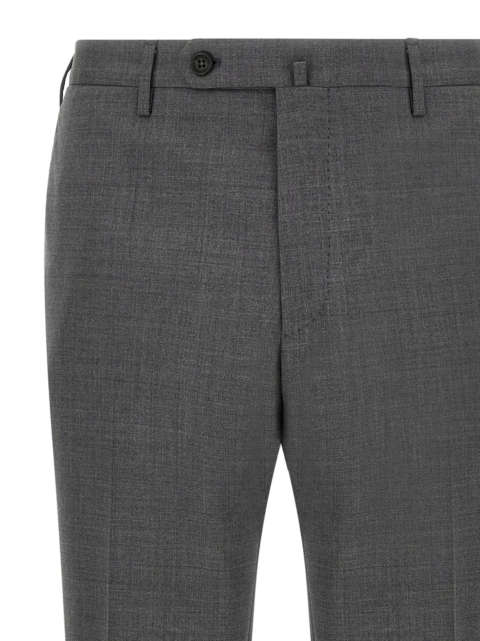 Incotex Gray Virgin Wool Dress Pants