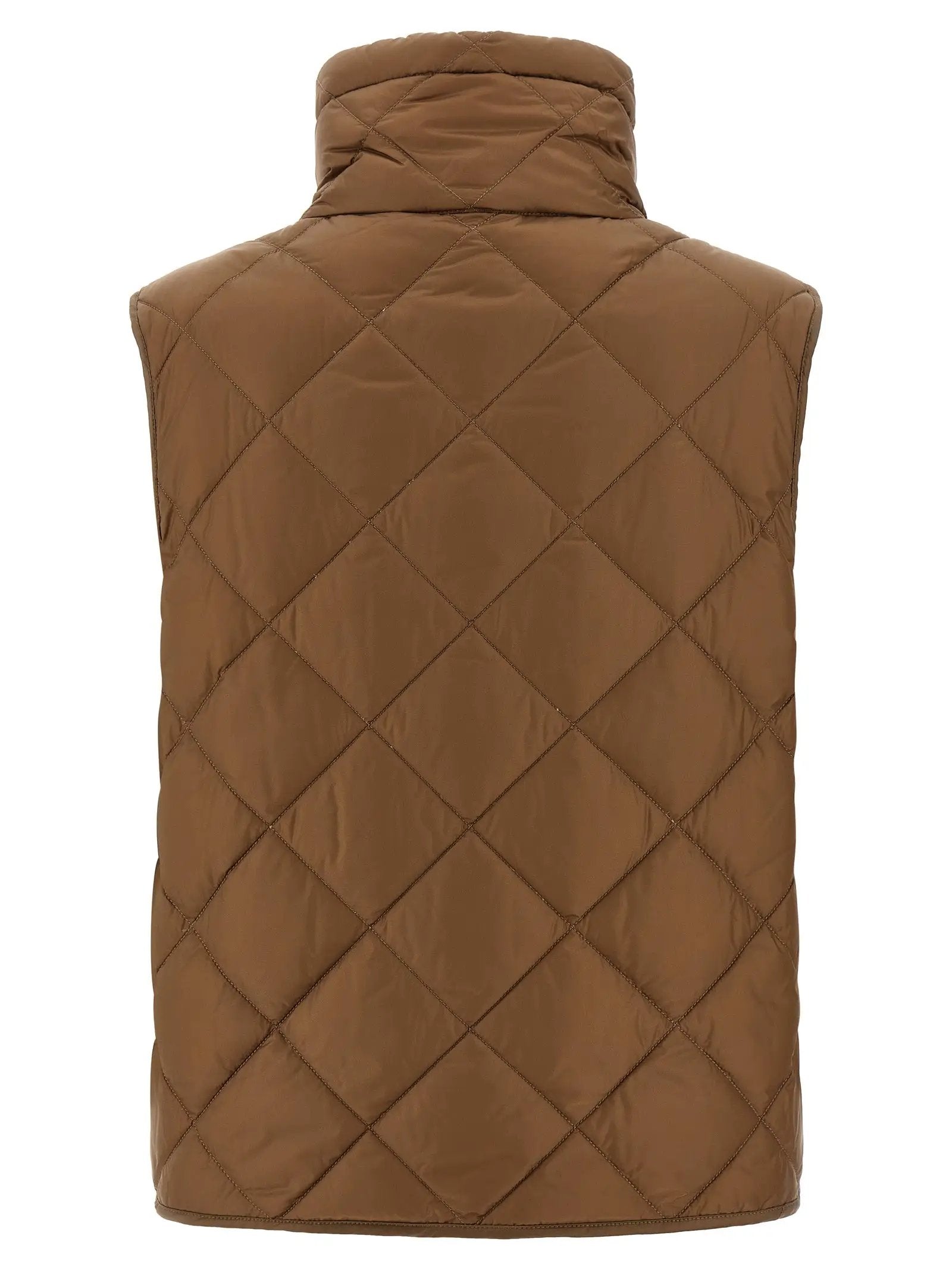 Max Mara Brown Polyamide Sleeveless Jacket