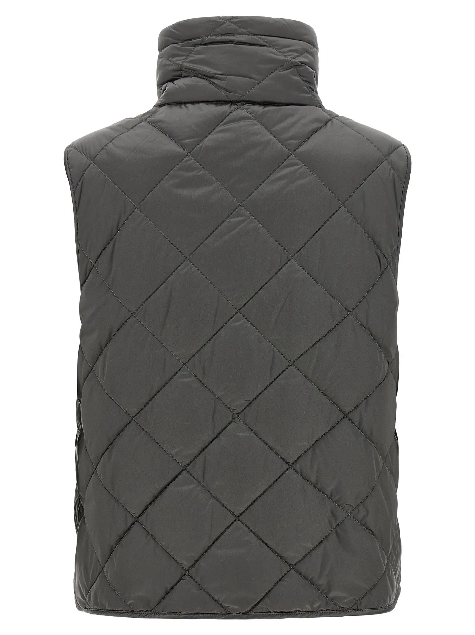 Max Mara Gray Polyamide Sleeveless Jacket