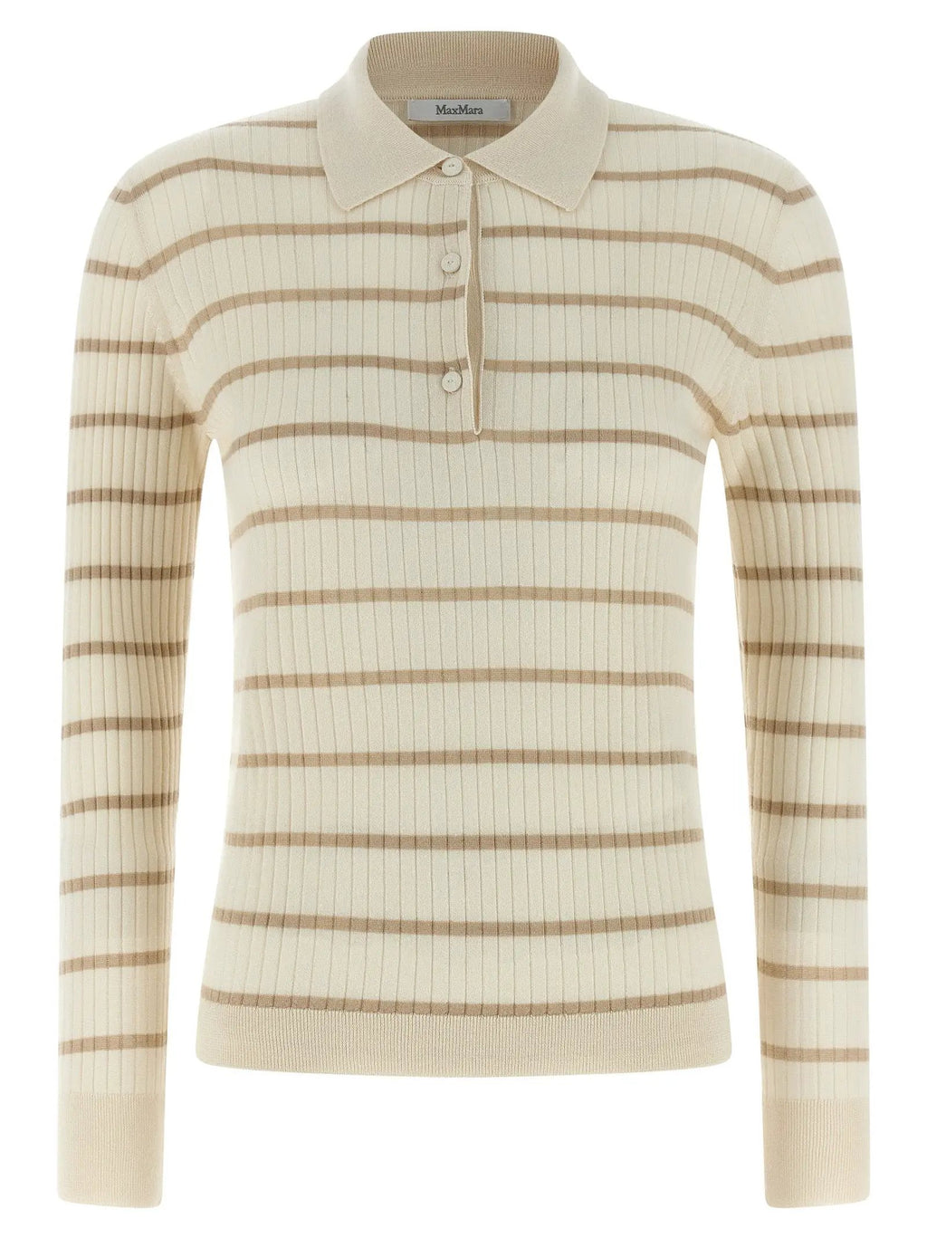 Max Mara Beige Cashmere Polo Shirt