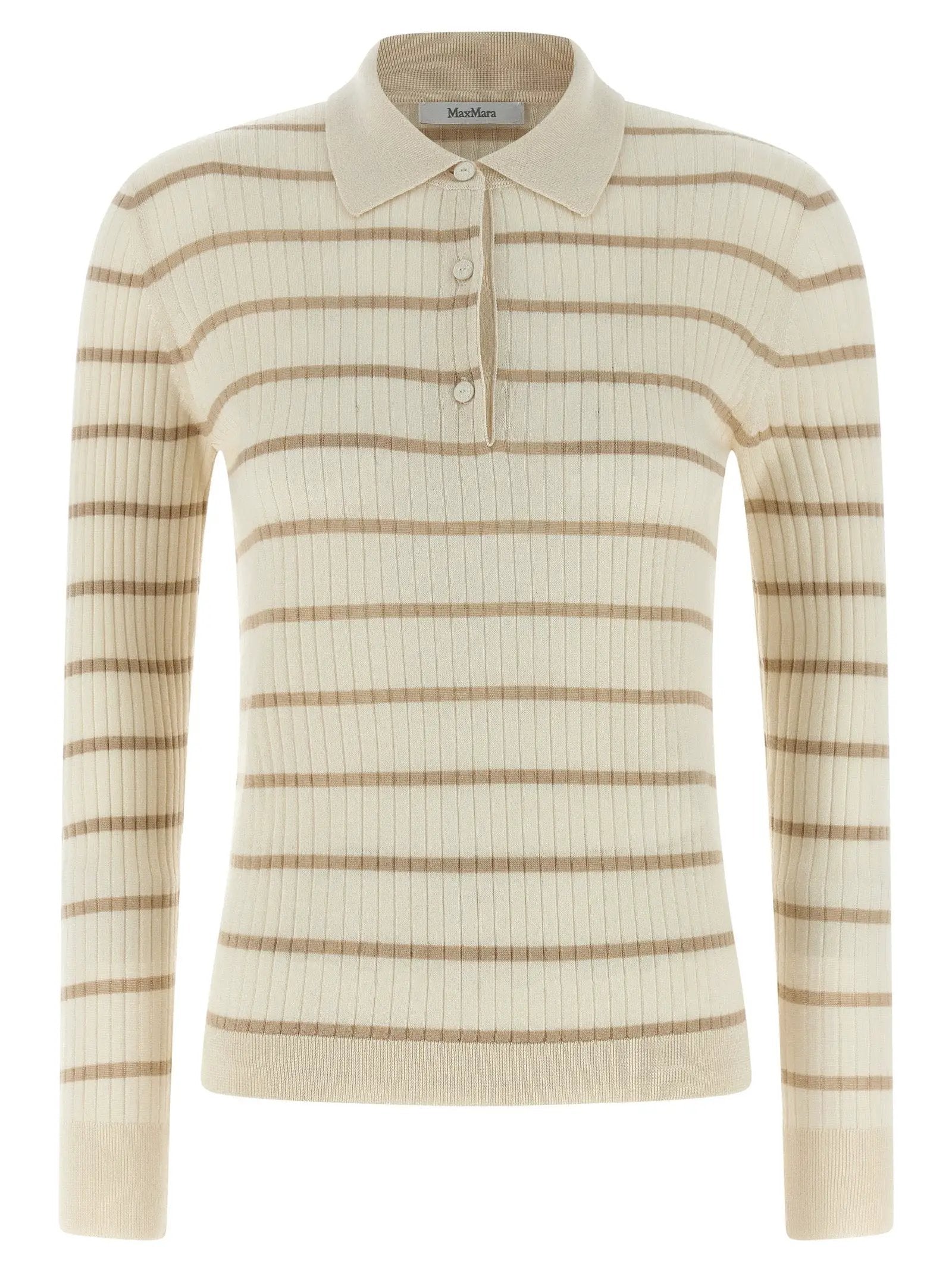 Max Mara Beige Cashmere Polo Shirt