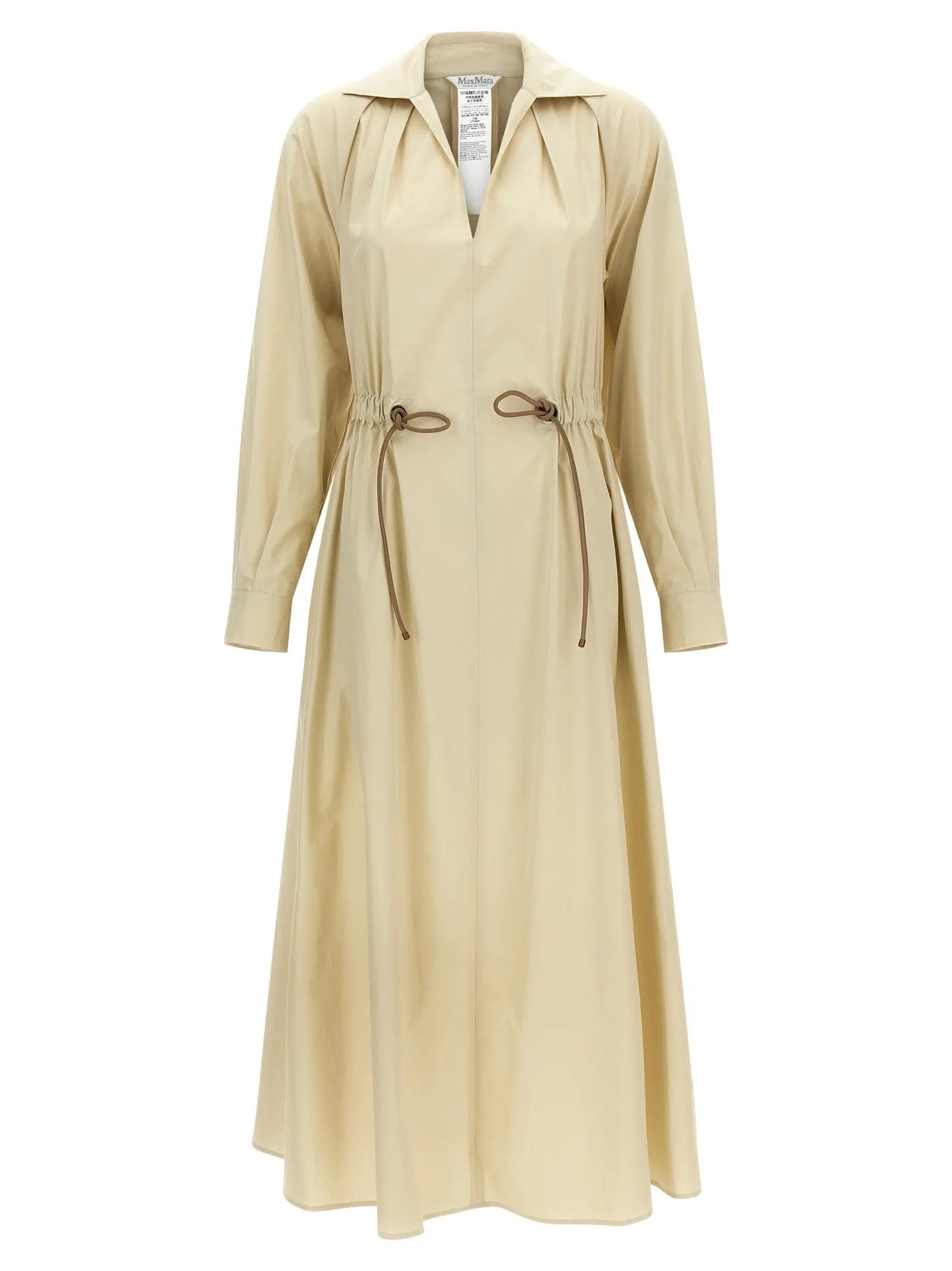 Max Mara Beige Cotton Long Dress