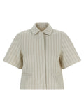 Max Mara Beige Cotton Full-Length Jacket
