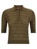 Max Mara Bicolor Silk Polo Shirt