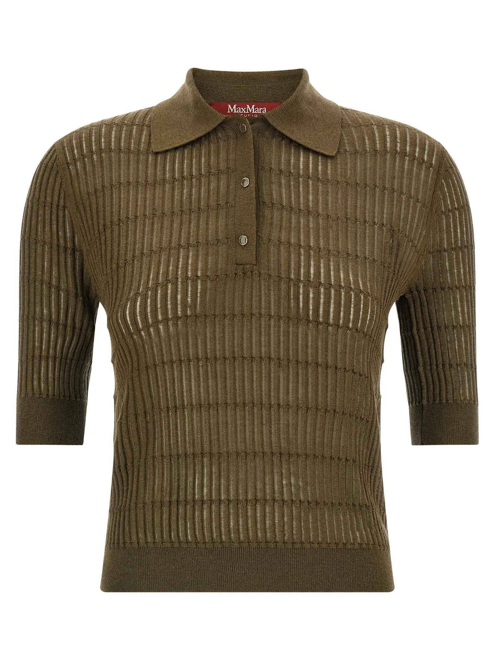 Max Mara Bicolor Silk Polo Shirt