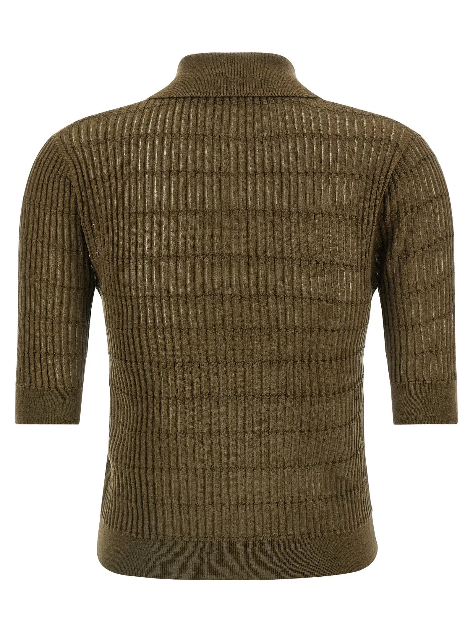 Max Mara Bicolor Silk Polo Shirt