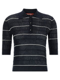 Max Mara Blue Silk Polo Shirt