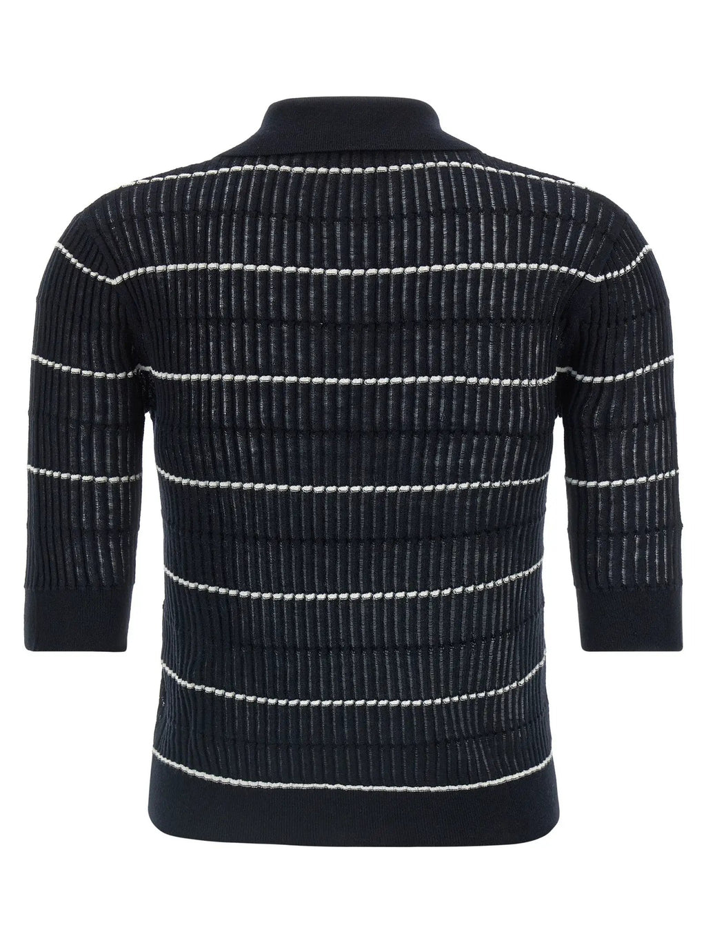 Max Mara Blue Silk Polo Shirt