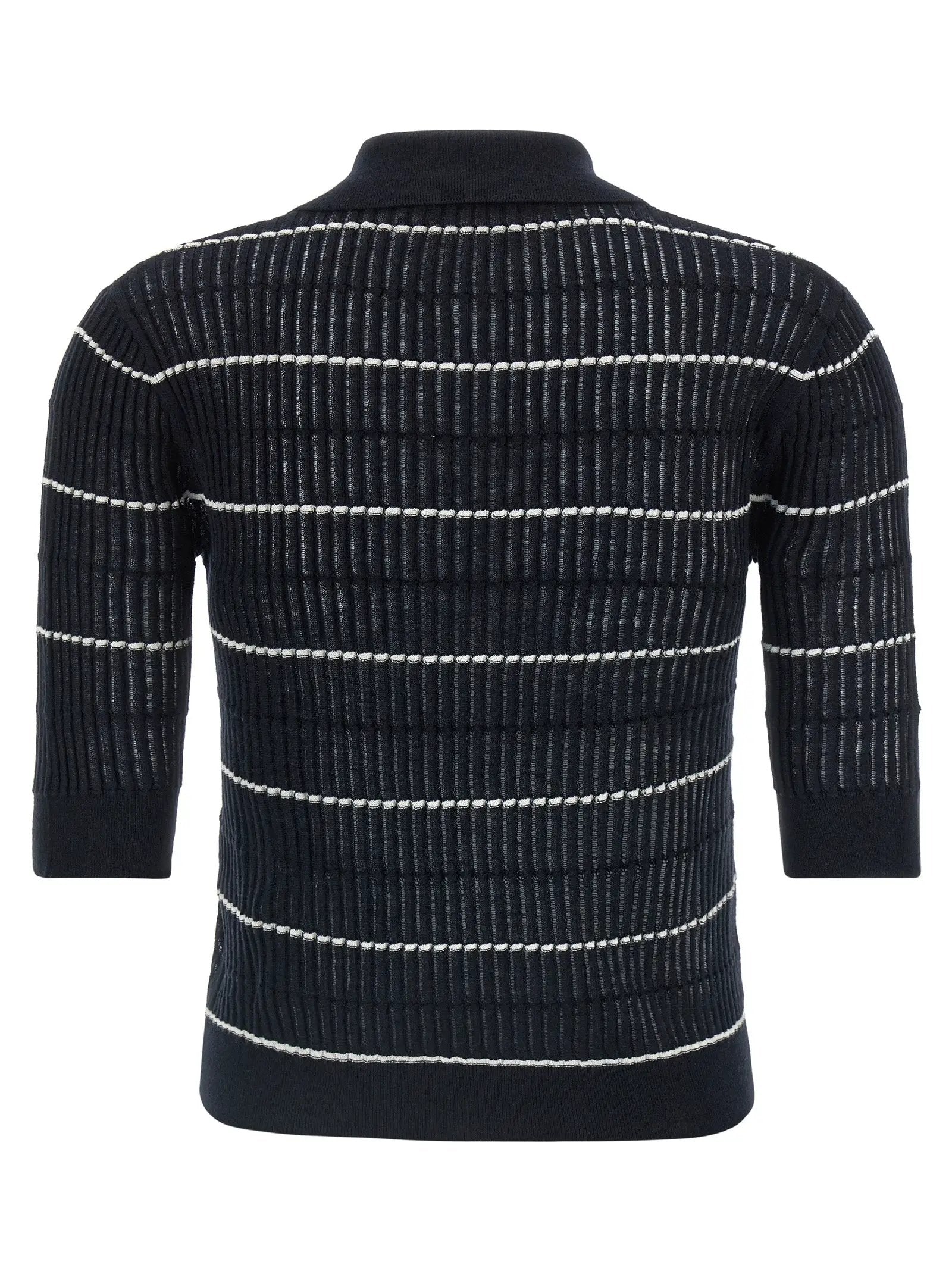 Max Mara Blue Silk Polo Shirt