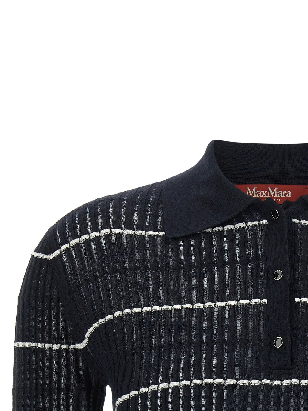 Max Mara Blue Silk Polo Shirt