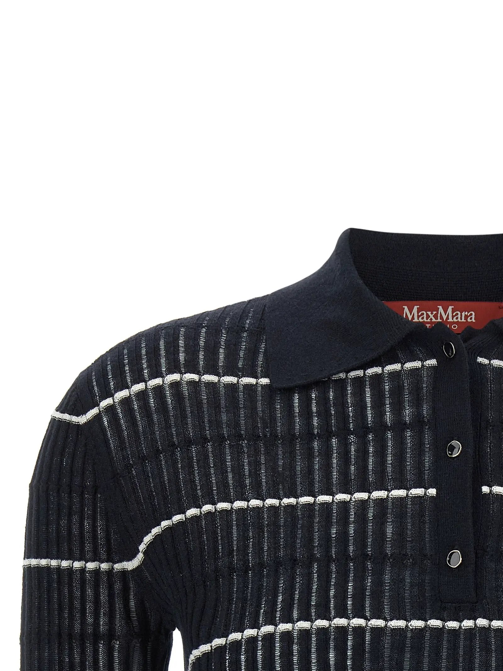 Max Mara Blue Silk Polo Shirt