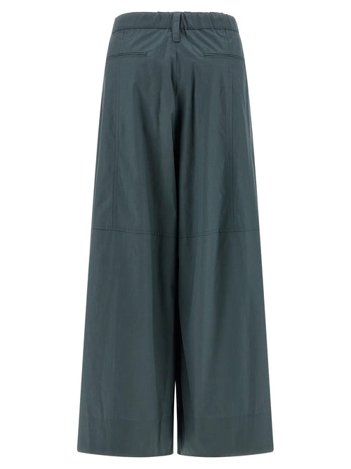 Pantalon évasé en coton bleu 'S Max Mara