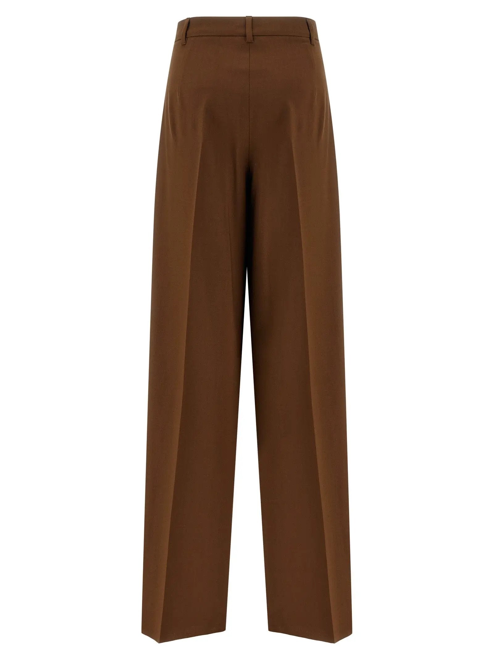 Max Mara Brown Virgin Wool Casual Pants