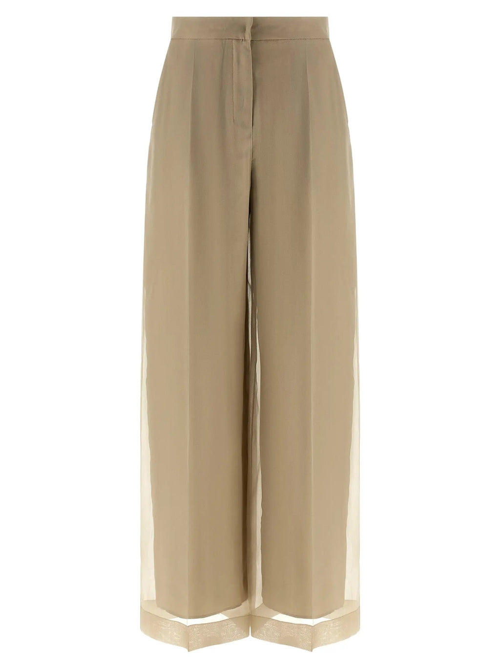 Max Mara Beige Silk Casual Pants
