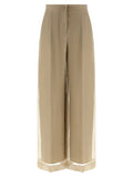 Max Mara Beige Silk Casual Pants