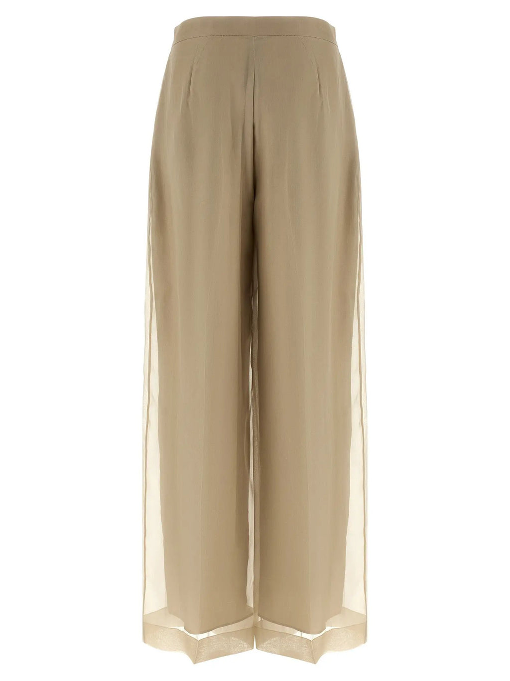 Max Mara Beige Silk Casual Pants