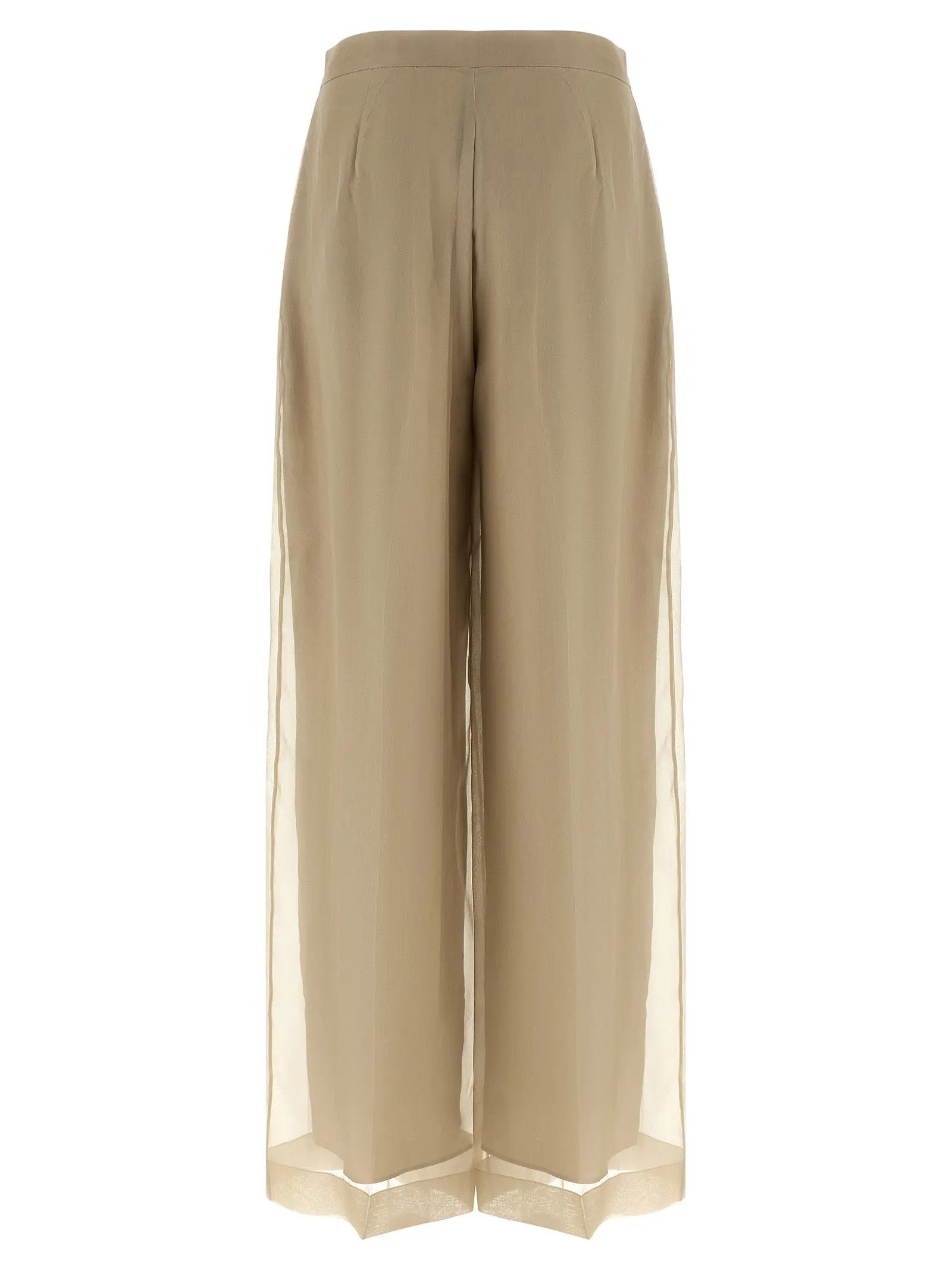 Max Mara Beige Silk Casual Pants