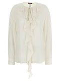 Max Mara White Silk Blouse