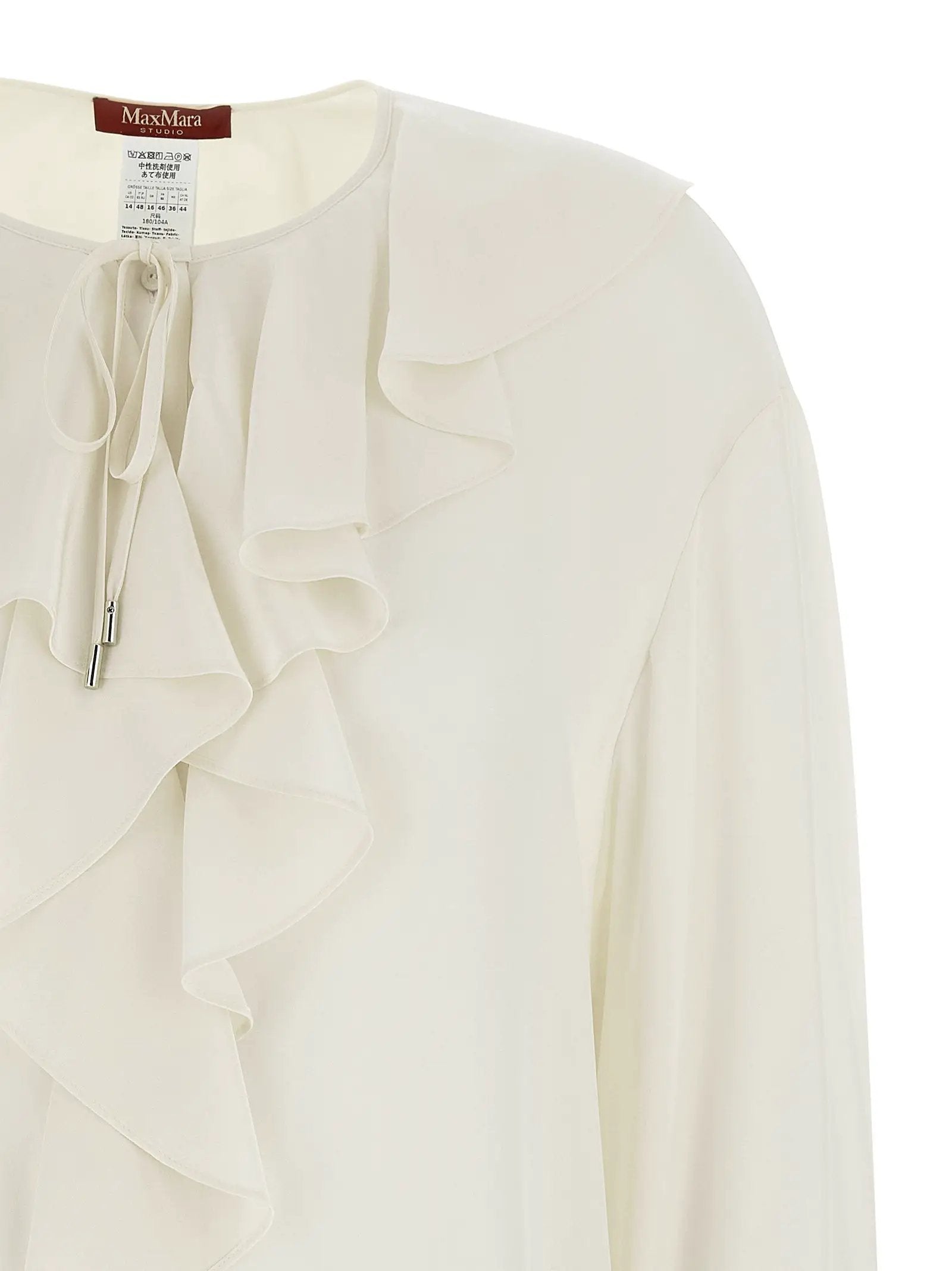 Max Mara White Silk Blouse