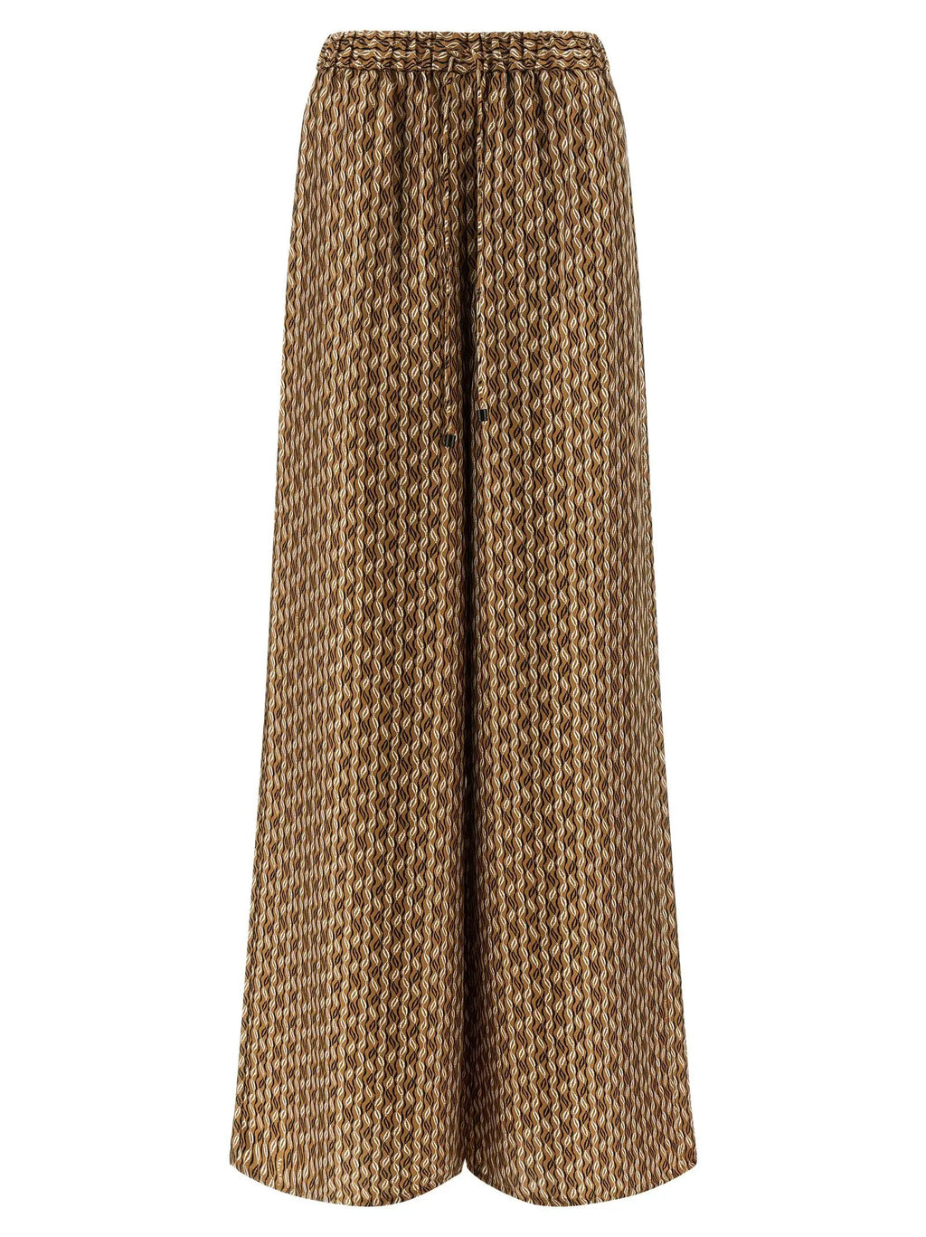 Max Mara Brown Silk Casual Pants