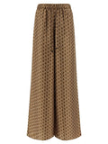 Max Mara Brown Silk Casual Pants