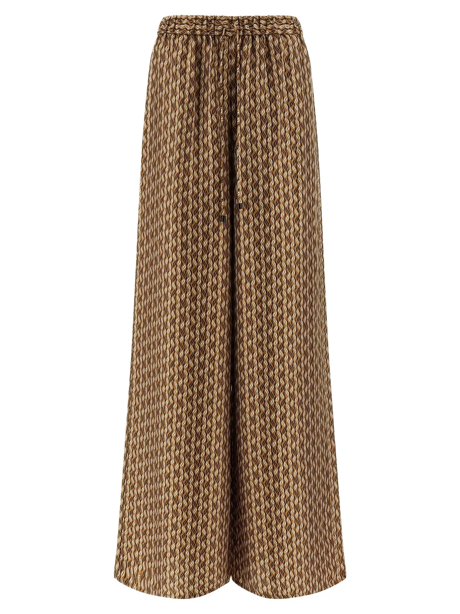 Max Mara Brown Silk Casual Pants